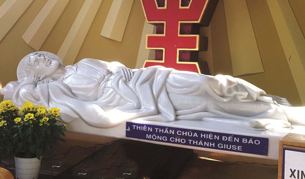 Mẫu tượng đá Thánh Giuse ngủ đẹp
